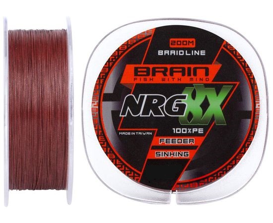 Шнур Brain NRG 8X sinking к:brown 200m