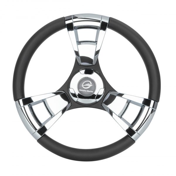 Рульове колесо GM 35 см, глянсовий срібний (GM-EP-W3001)