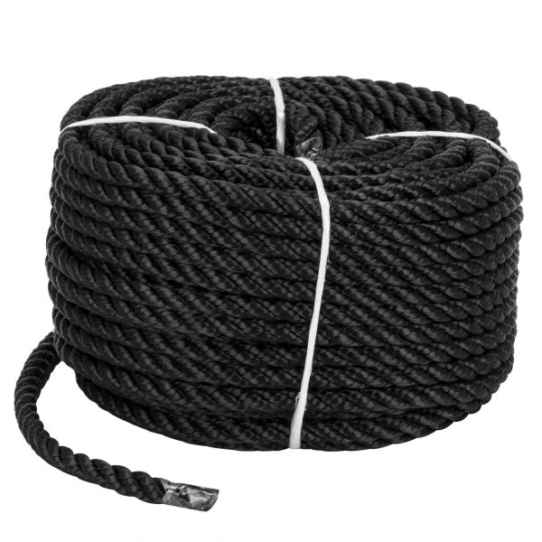 Мотузка Victory Polyester 3 strand rope 10mm*30m black (10mm 30m black)