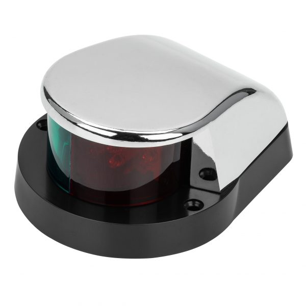 Навігаційний вогонь AAA червоно-зелений LED корпус хром (00154-LD)