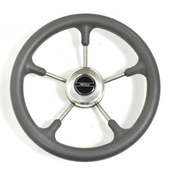 Рульове колесо Pretech 32 см, сіре, нержавіюча сталь (Pretech GS)