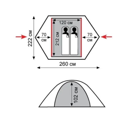 Намет Tramp Sarma 2 (V2) Зелений (TRT-030-green)