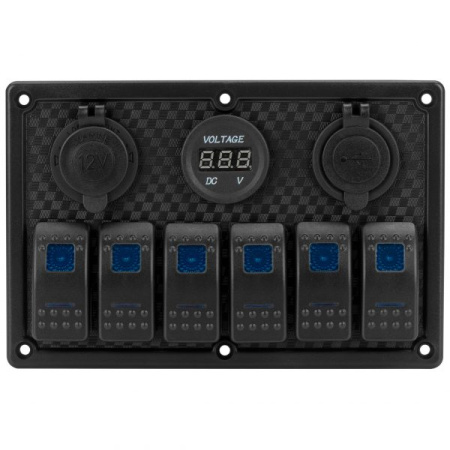 Панель RYE на 6 перемикачів 12/24V (HF60-326B)
