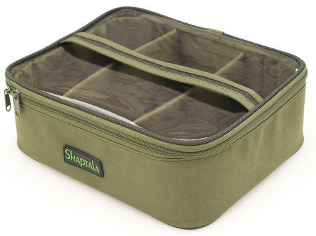 Сумка Shaptala з перегородками та прозорою кришкою 30х25х10 см (ПП3) хакі