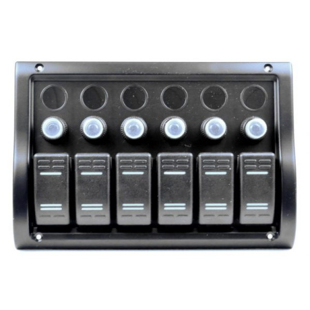 Панель AAA на 6 перемикачів (10016-BK)
