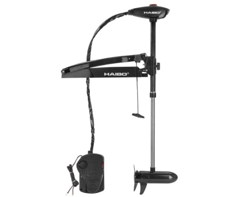 Човновий електромотор Haibo WFT54DG (чорний) носовий 12В солона вода (WFT54DG black)