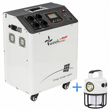 Зарядна станція Weekender by Must HBP18-2024 1.2KW 1920WH LiFePO4 кількість циклів 5000 + ліхтар (HBP18-2024)