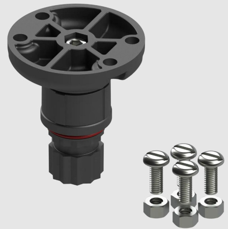 Поворотний монтажний майданчик FASTEN 60 мм з внутрішніми шліцами (Mia) (01.04.010.01.01)