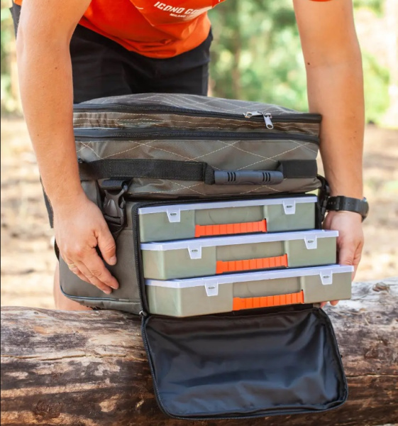 Сумка рибальська з коробками Fisher (К-018)