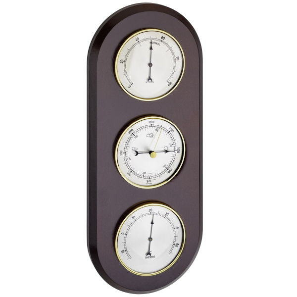 Метеостанція TFA "Classic" горіх, d=95/95/95 мм, 380х155 мм (20106403)