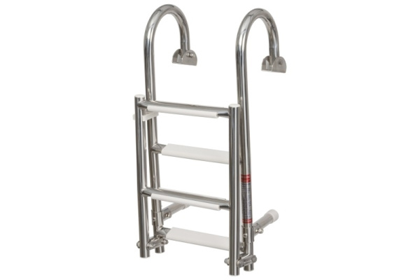 Сходи AquaLand складні з поручням, нержавіюча сталь, 2+2 сходинки (1101051)