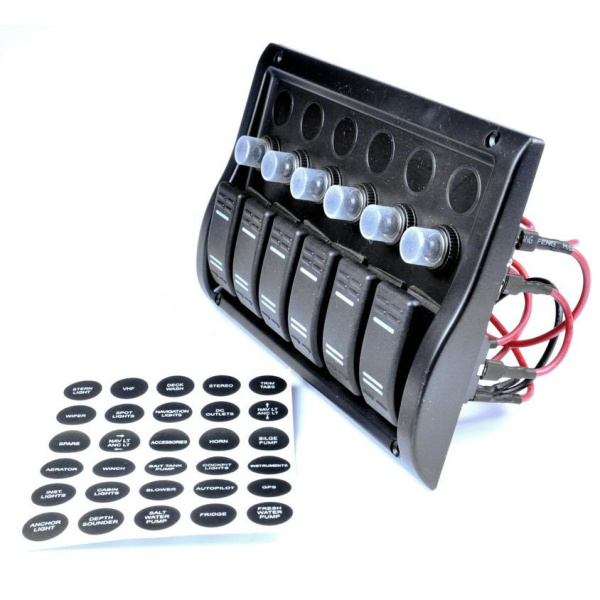 Панель AAA на 6 перемикачів (10016-BK)