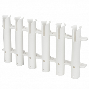 Тримач для 6-ти вудок Easterner пластиковий, білий (C12718-S)