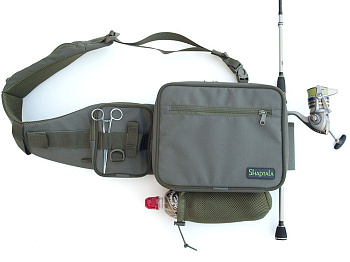 Сумка слінг Shaptala для ходової риболовлі модель 7 з коробками (СД7К)