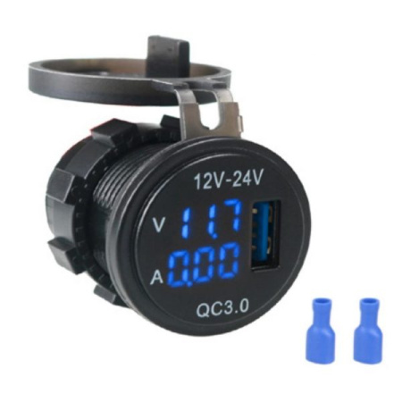 USB-зарядка з амперметром та вольтметром AAA (A6020)