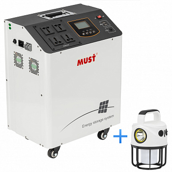 Зарядна станція Must HBP18-1012 1.1KW 1280WH LiFePO4 кількість циклів 5000 + ліхтар (HBP18-1012)
