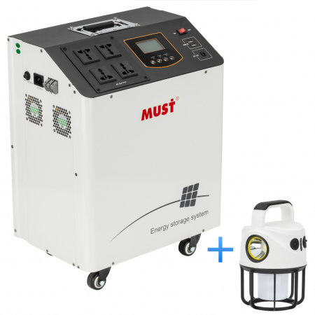 Зарядна станція Must HBP18-1012 1.1KW 1280WH LiFePO4 кількість циклів 5000 + ліхтар (HBP18-1012)