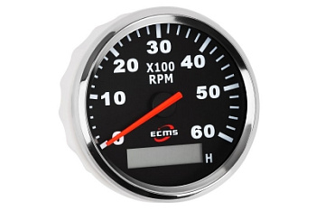 Тахометр з мотогодинами ECMS CMH3-BS-3K, діаметр 85мм (901-00008)