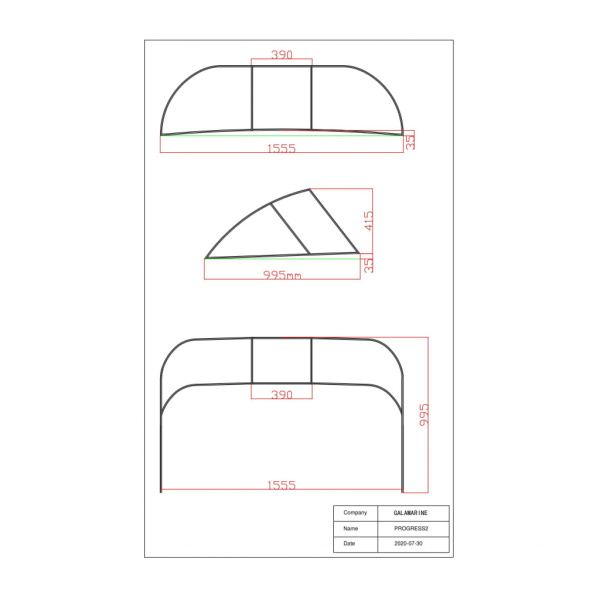 Вітрове скло Gala, матеріал акрил (Progress 2)