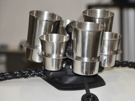 Тримач склянок FASTEN складаний з нержавіючої сталі (Ch221) (01.07.002.01.01)