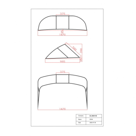 Вітрове скло Gala, матеріал акрил (Oka 4)