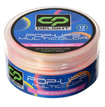 Бойли Carp Pro Delight Multicolor Pop Ups 12мм Squid Strawberry (CPDMUPSTR12)