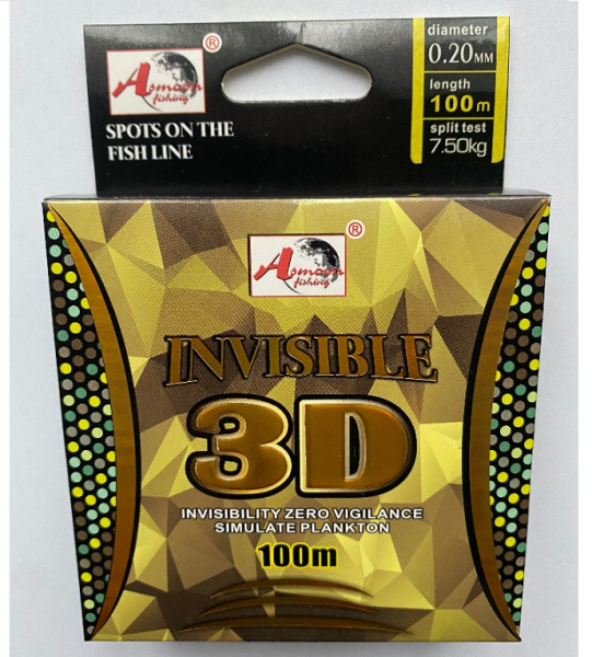 Волосінь Asmoon Invisible 3D 100 м