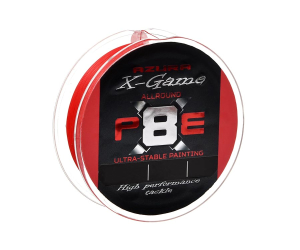 Шнур Azura X-Game PE X8 Fiery Red 150м