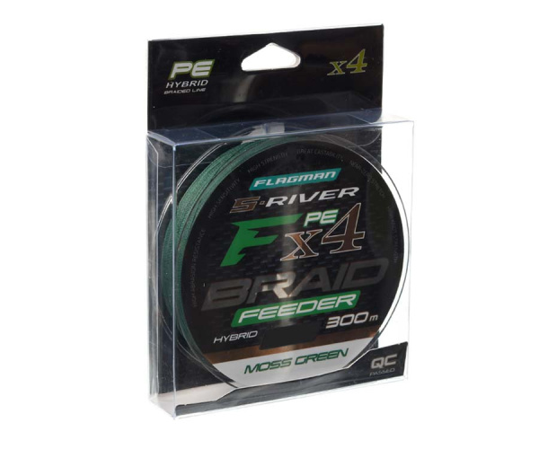 Шнур Flagman S-River PE Braid Hybrid F4 Feeder 300м Moss Green