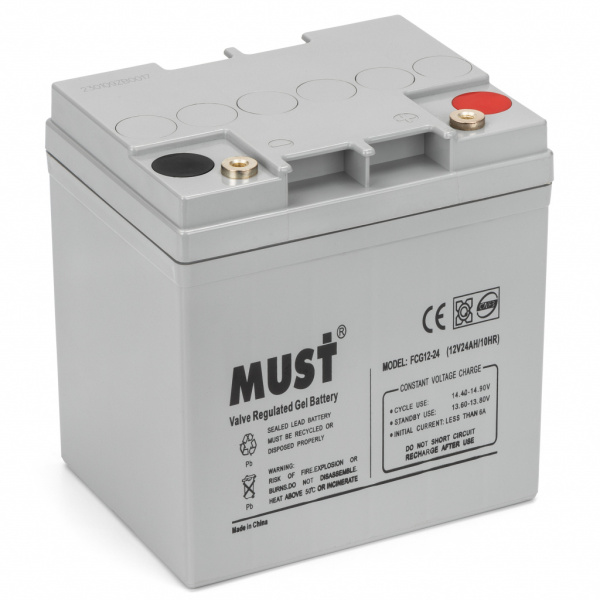 Акумулятор гелевий Must 12v 24Ah (FCG12-24)