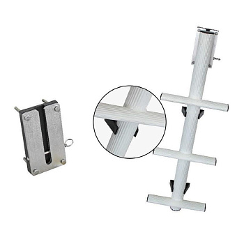 Сходи дайвера RYE алюміній білі, 4 сходинки (HF01-147AL)