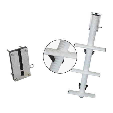 Сходи дайвера RYE алюміній білі, 4 сходинки (HF01-147AL)