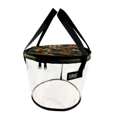 Відро для прикормки Kibas прозоре з кришкою, конусоподібне 26-30 см (VIDRO-SKP-26-30PR)
