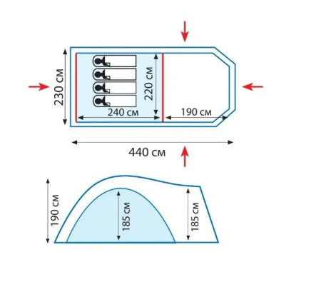 Намет Tramp Anaconda 4 (v2) (TRT-078)