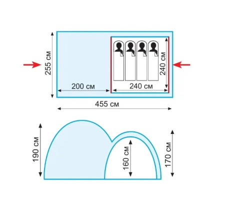 Намет Tramp Sphinx 4 (v2) (TRT-088)