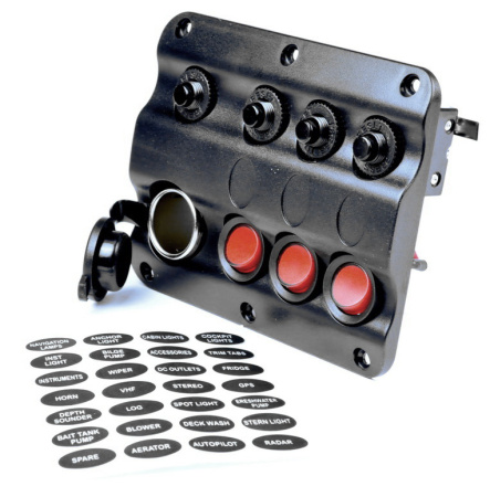 Панель AAA на 3 перемикачі + прикурювач (10027-BK)