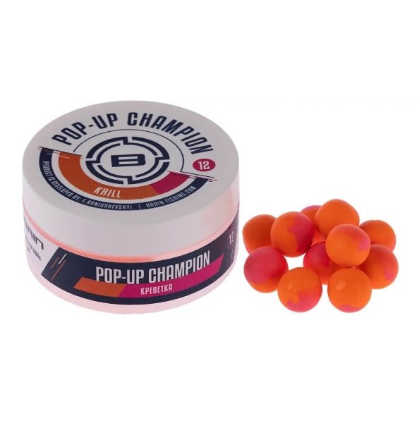 Бойли Brain Champion Pop-Up Krill (креветка) 06mm 34g (1858.81.27)