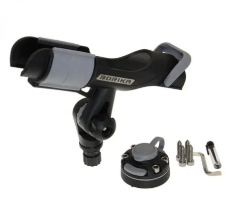 Тримач вудилища FASTEN із набором для встановлення на жорсткий борт (HTb213) (01.03.001.02.01) чорний