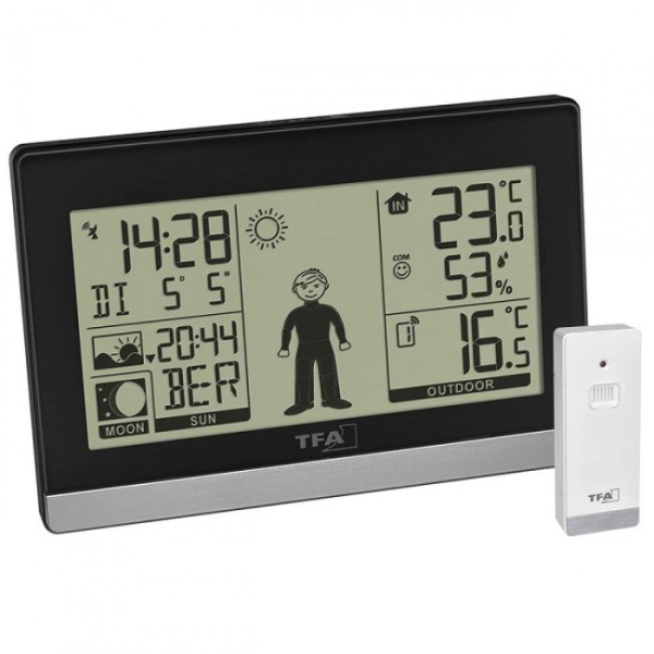 Метеостанція TFA "Weather Boy", 145х39х97 мм, чорний (35115901)
