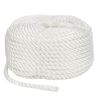 Мотузка Victory Polyester 3 strand rope 10mm*30m white (10mm 30m white)