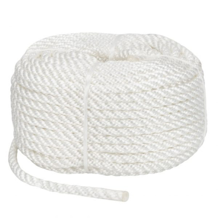 Мотузка Victory Polyester 3 strand rope 10mm*30m white (10mm 30m white)