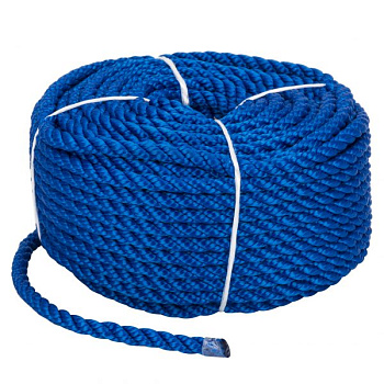 Мотузка Victory Polyester 3 strand rope 6mm*30m blue (6mm 30m blue)
