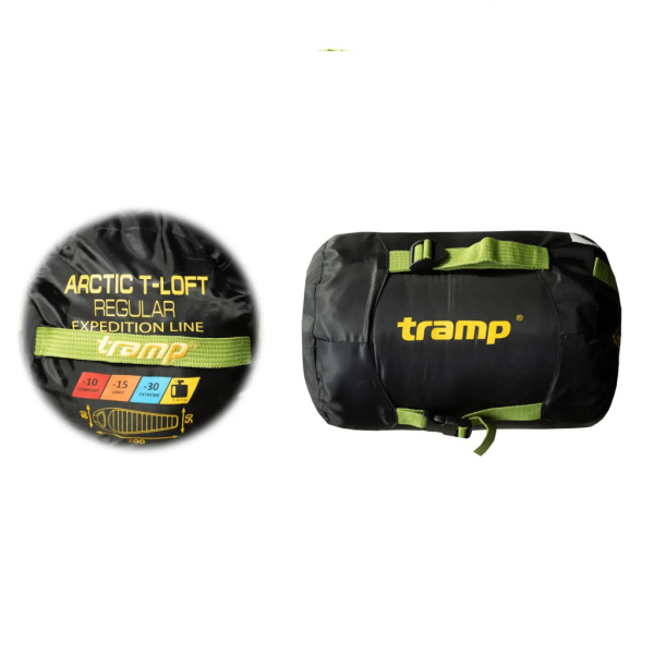 Спальний мішок Tramp Arctic Regular кокон green/grey 200/80-50
