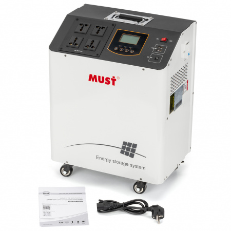Зарядна станція Must HBP18-1012 1.1KW 1280WH LiFePO4 кількість циклів 5000 + ліхтар (HBP18-1012)