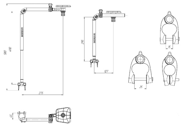 Майданчик FASTEN із телескопічним тримачем датчика (Ft450) (01.04.007.01.04)