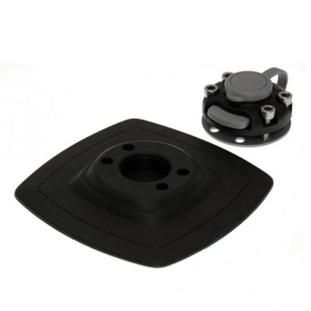 Замок та монтажний майданчик FASTEN 140х140мм для встановлення на надувний борт (FMp225)(01.01.007.01.01) чорний
