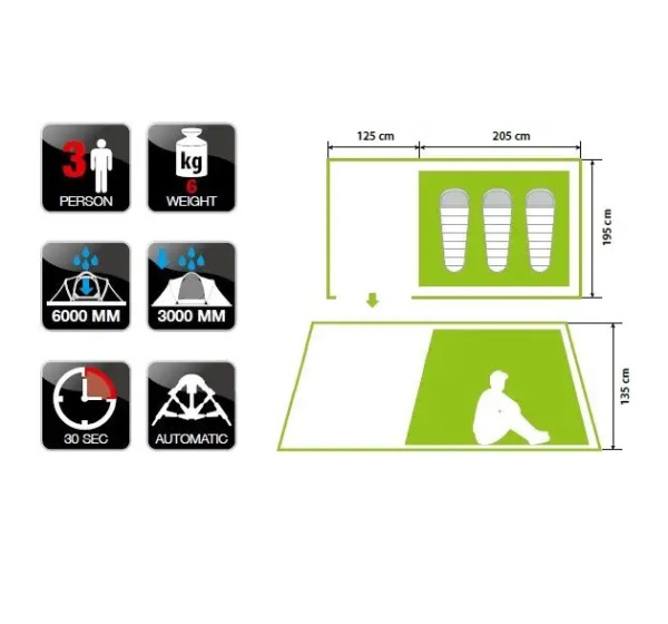 Намет Norfin Peled 3 (NF-10405)
