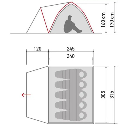Намет Norfin Trout 5 (NF-10410)