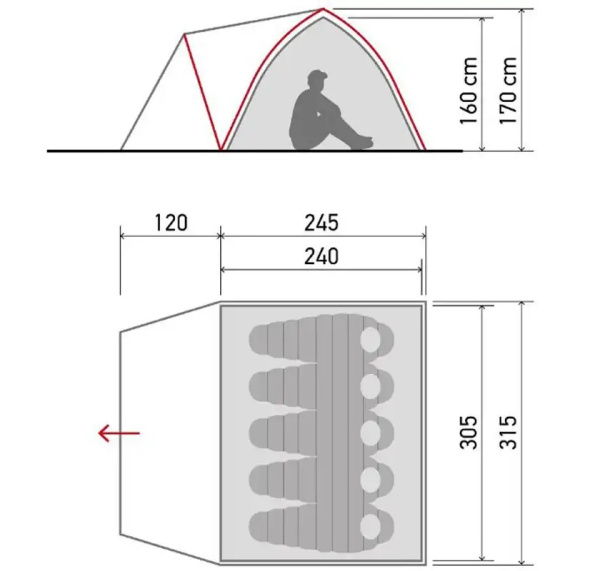 Намет Norfin Trout 5 (NF-10410)