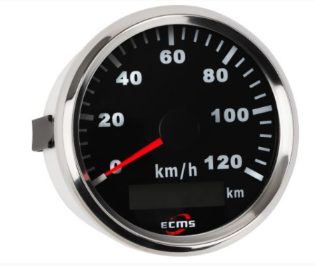 GPS спідометр ECMS PMG3-BS-120KL, діаметр 85мм (900-00079)